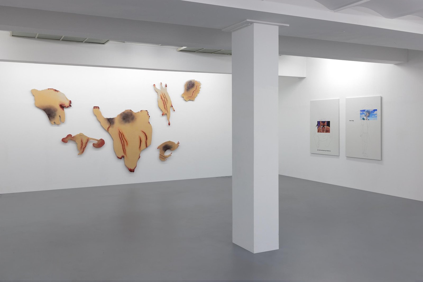 Marta Vovk, TURBOSORGENKUNST, Installationsansicht 1, Galerie Falko Alexander, Köln 2026